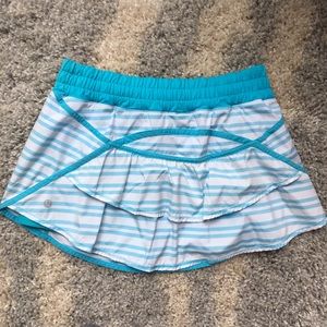 Women's Blue Striped Shorts